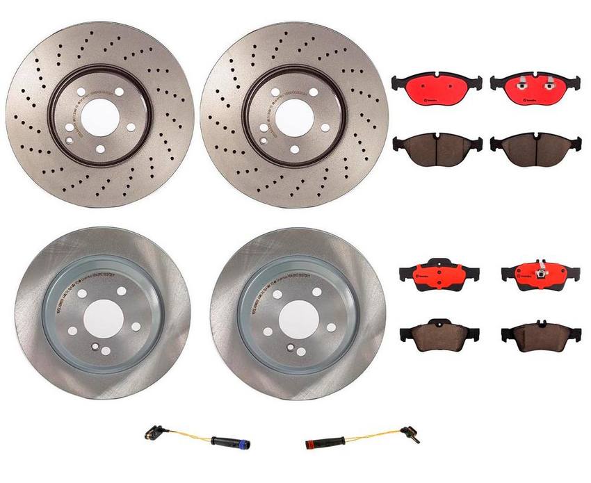 Brembo Brake Pads and Rotors Kit - Front and Rear (330mm/300mm) (Ceramic)